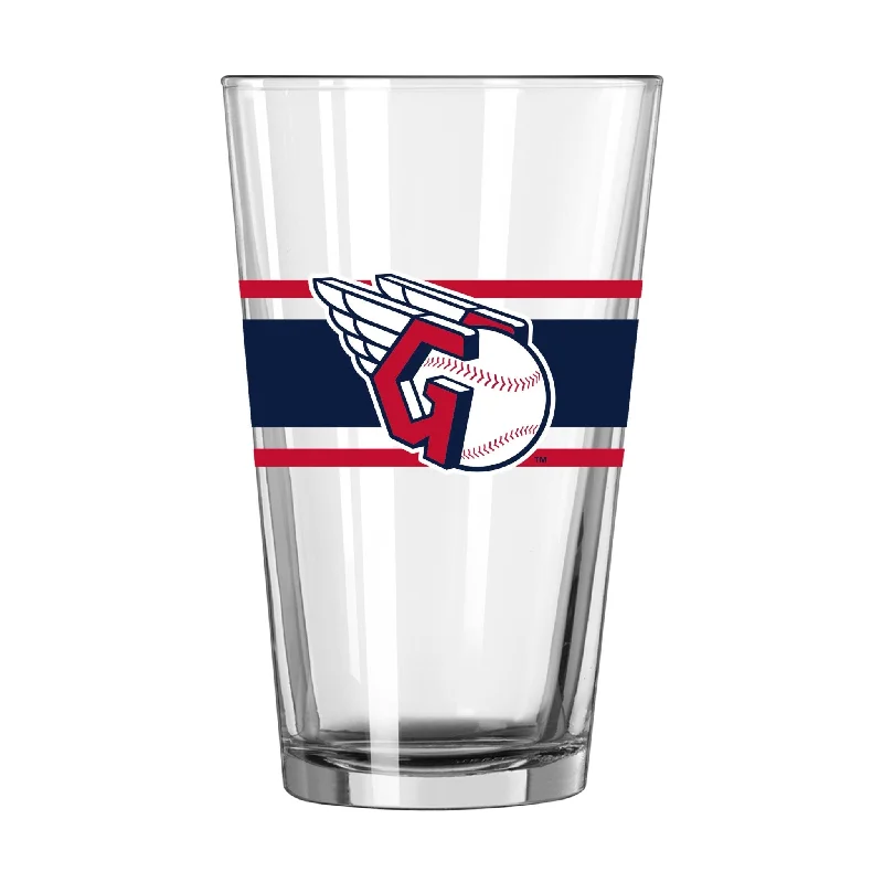 Team cups for soccer tournamentsCleveland Guardians 16oz Stripe Pint Glass