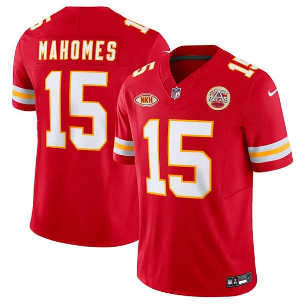 High-quality soccer jerseys for tournamentsMen’s Kansas City Chiefs #15 Patrick Mahomes Red 2023 F.U.S.E. With "NKH" Patch Vapor Untouchable Limited Football Stitched Jersey