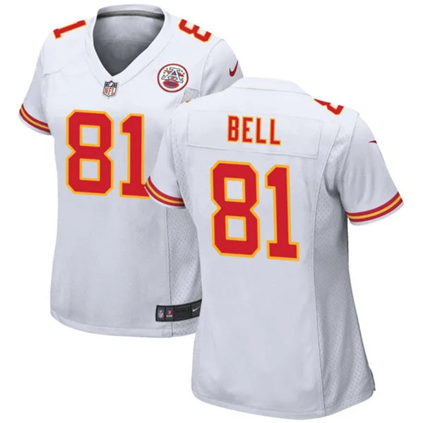 Soccer jerseys for high-performance athletesWomen's Kansas City Chiefs #81 Blake Bell White Football Stitched Jersey(Run Small)