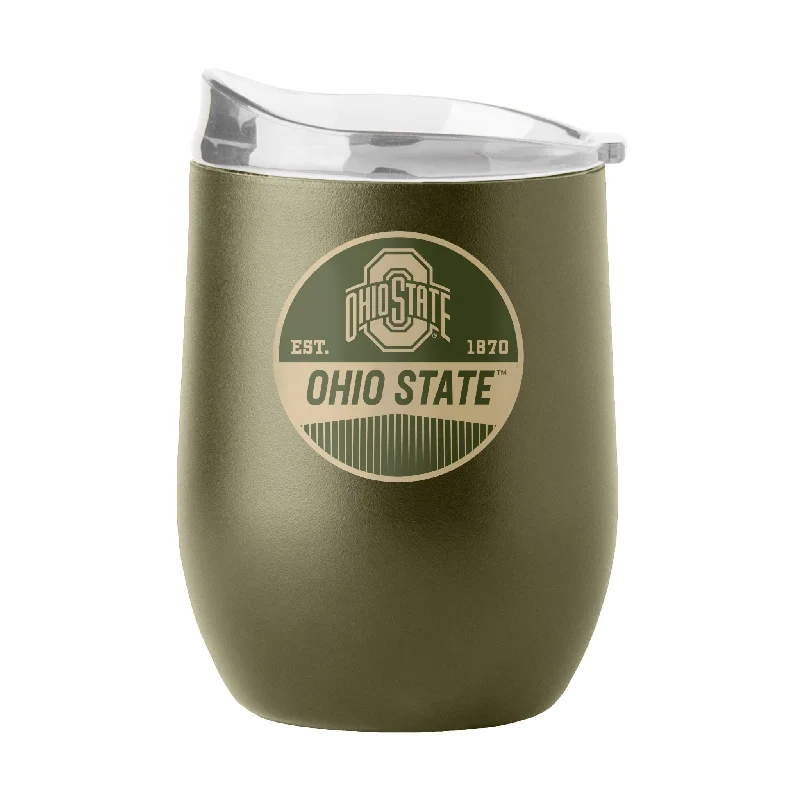 Team cups for baseball championshipsOhio State 16oz Badge Powder Coat Curved Beverage