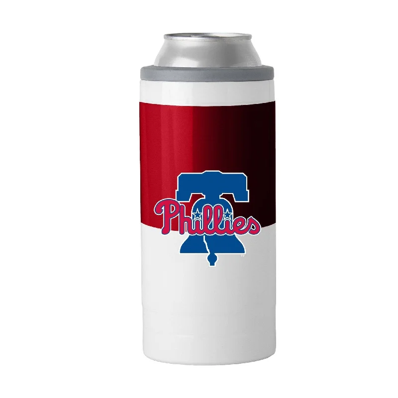 Team cups for family reunionsPhilidelphia Phillies Colorblock Slim Can Coolie