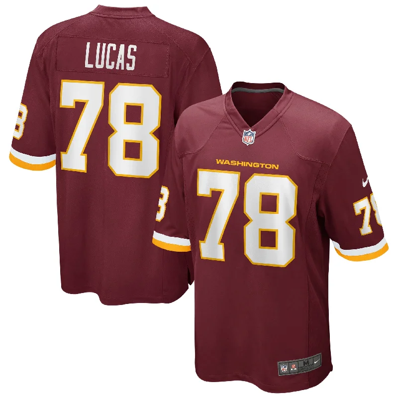 Professional soccer jerseys with quality stitchingCornelius Lucas Washington Football Team Game Player Jersey - Burgundy