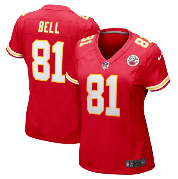 Soccer jerseys for training and practice sessionsWomen's Kansas City Chiefs #81 Blake Bell Red Football Stitched Jersey(Run Small)