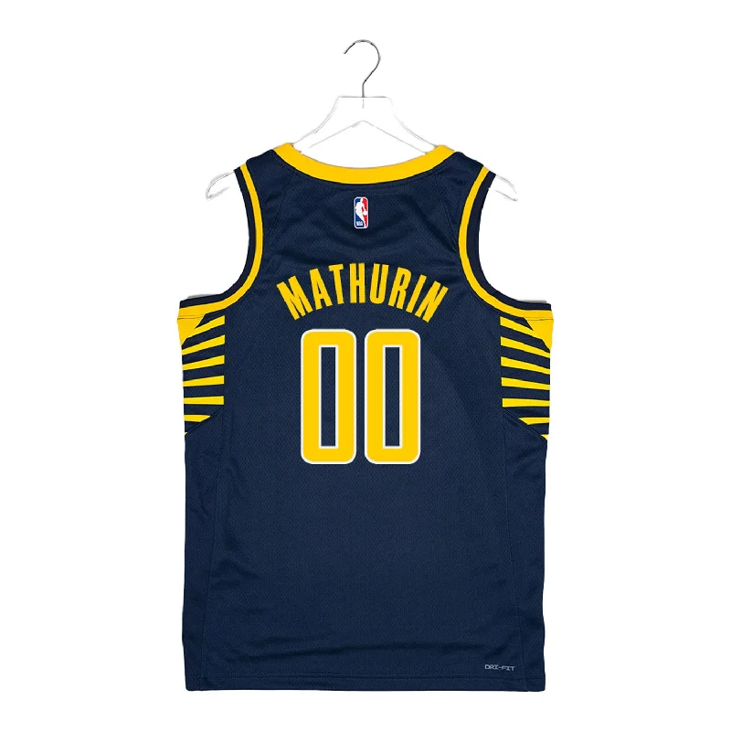 Basketball jerseys for men with custom printsAdult Indiana Pacers #00 Bennedict Mathurin Icon Swingman Jersey by Nike