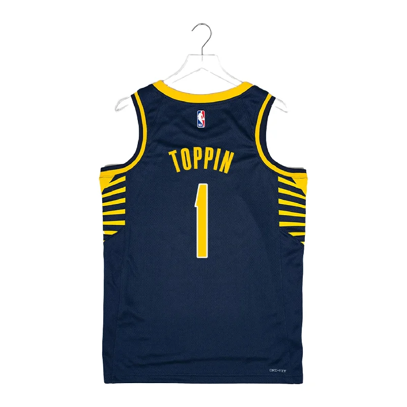 Basketball jerseys with lightweight and durable materialAdult Indiana Pacers #1 Obi Toppin Icon Swingman Jersey by Nike