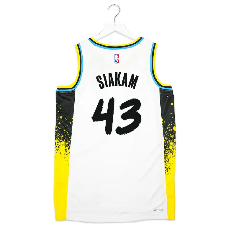 Basketball jerseys for outdoor gamesAdult Indiana Pacers #43 Pascal Siakam 24-25' CITY EDITION Swingman Jersey in White by Nike