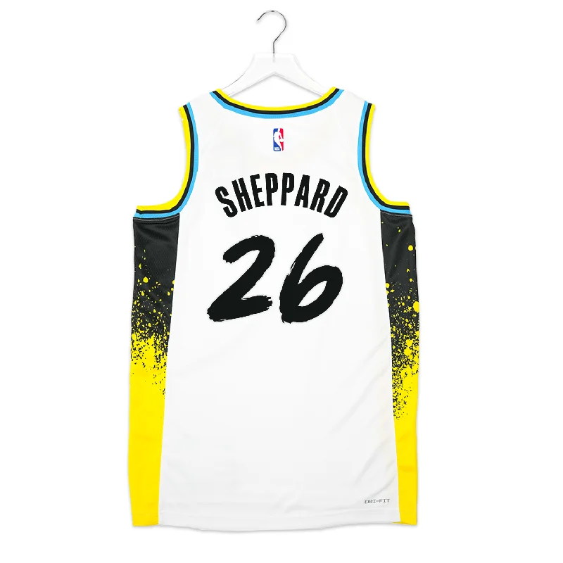 Basketball jerseys with moisture-wicking fabricAdult Indiana Pacers #26 Ben Sheppard 24-25' CITY EDITION Swingman Jersey in White by Nike