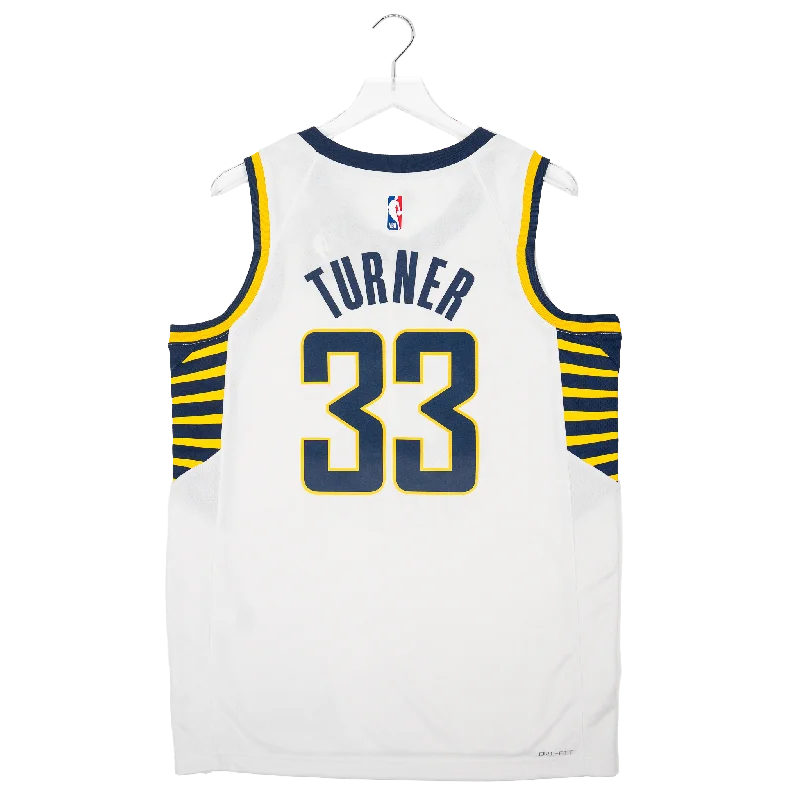 Men’s basketball jerseys with bold designsAdult Indiana Pacers #33 Myles Turner Association Swingman Jersey by Nike