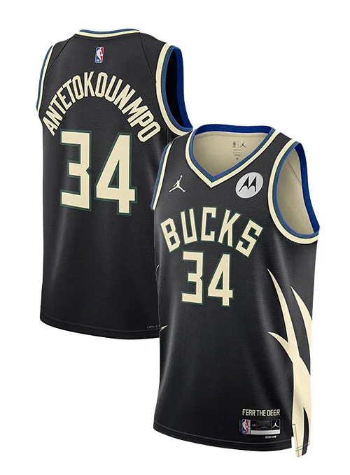 Basketball jerseys with custom graphics and printsJordan 2022 Statement Edition Giannis Antetokounmpo Milwaukee Bucks Swingman Jersey