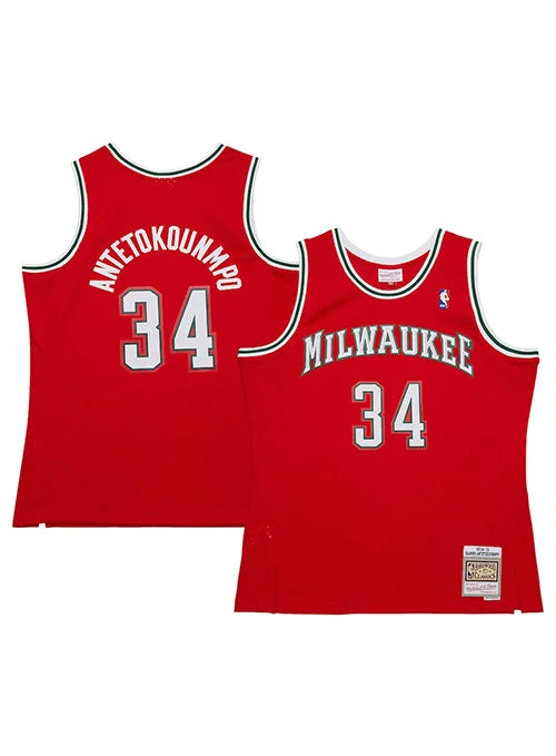 Basketball jerseys with unique patterns and printsMitchell & Ness HWC '14 Giannis Antetokounmpo Milwaukee Bucks Swingman Jersey