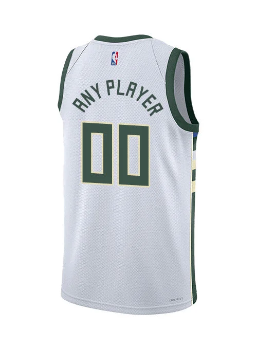 Basketball jerseys with moisture-wicking fabricNike 2022 Association Edition Custom Milwaukee Bucks Swingman Jersey