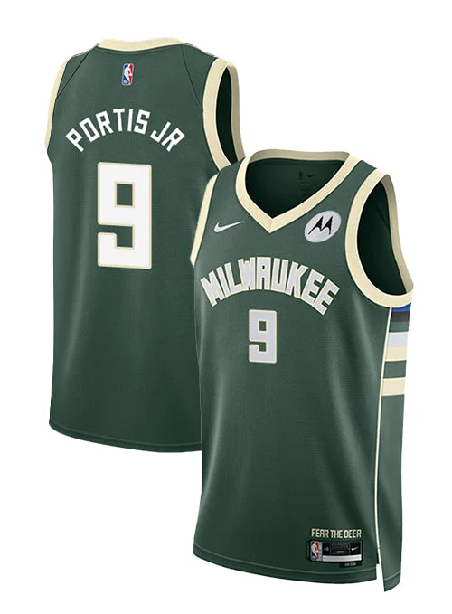 Custom basketball jerseys for youth leaguesNike 2022 Icon Edition Bobby Portis Jr Milwaukee Bucks Swingman Jersey