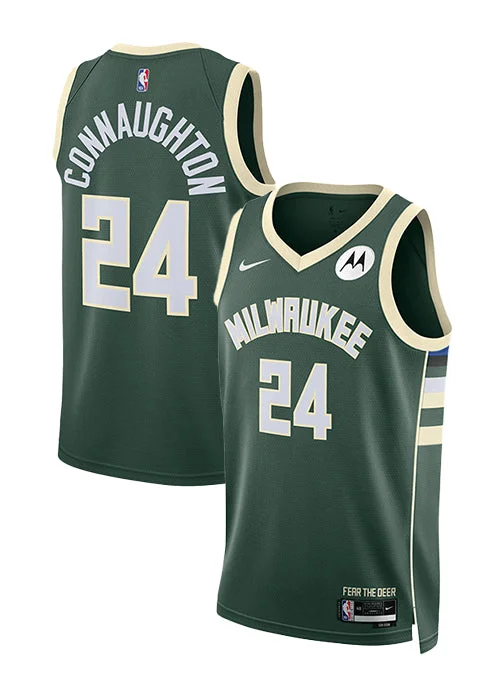 Classic-style basketball jerseys for retro fansNike 2022 Icon Edition Pat Connaughton Milwaukee Bucks Swingman Jersey