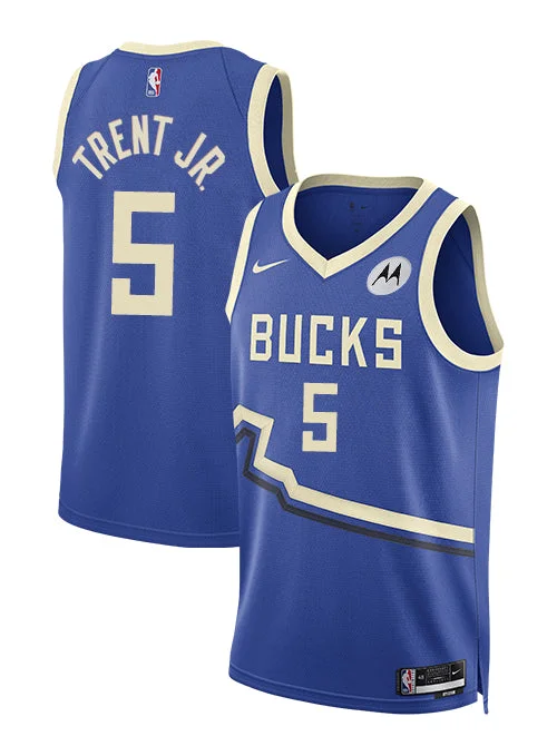 Basketball jerseys with stretchable fabric for comfortNike 2024-25 City Edition Gary Trent Jr. Milwaukee Bucks Swingman Jersey