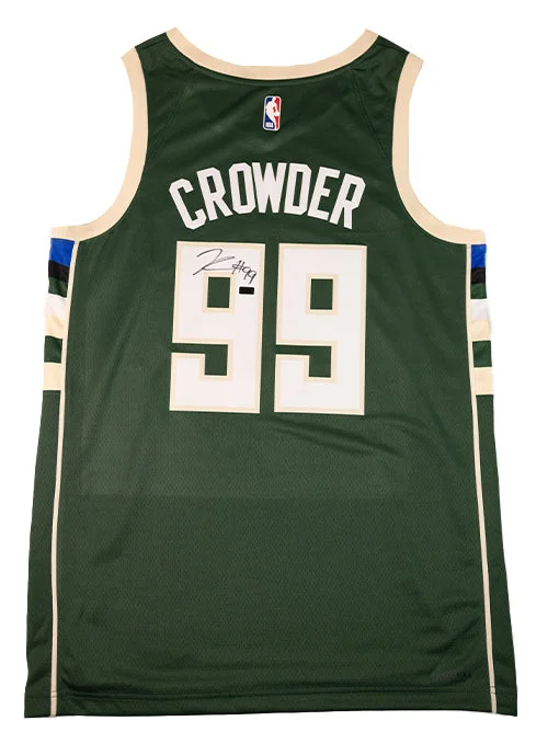 Youth basketball jerseys for boys and girlsSigned Nike Icon Edition Jae Crowder Milwaukee Bucks Swingman Jersey