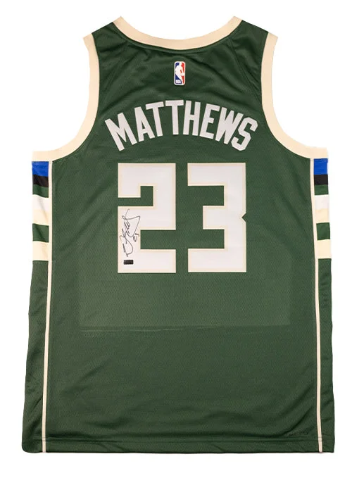 High-quality custom basketball jerseys for serious playersSigned Nike Icon Edition Wesley Matthews Milwaukee Bucks Swingman Jersey