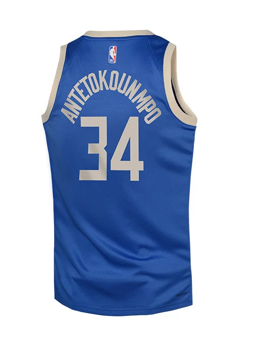 Basketball jerseys for adult playersYouth 2024-25 City Edition Giannis Antetokounmpo Milwaukee Bucks Swingman Jersey