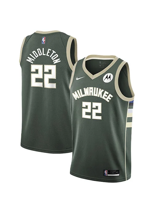 Basketball jerseys for adult playersYouth Nike Icon Khris Middleton Milwaukee Bucks Swingman Jersey