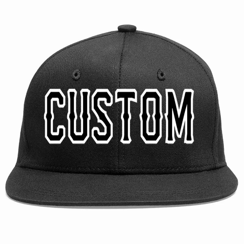 How to style a baseball cap with outfitsCustom Black Black-White Casual Sport Baseball Cap