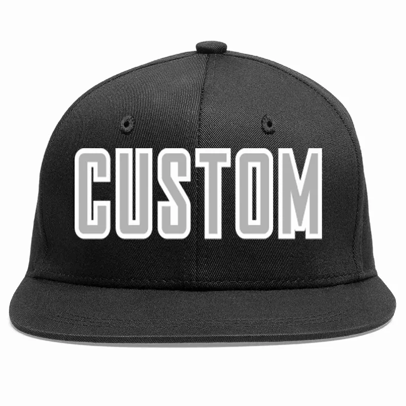 Baseball caps for adultsCustom Black Gray-White Casual Sport Baseball Cap