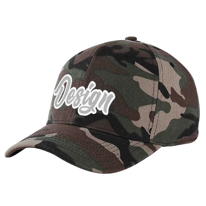 How to clean a baseball capCustom Camo Gray-White Curved Eaves Sport Design Baseball Cap