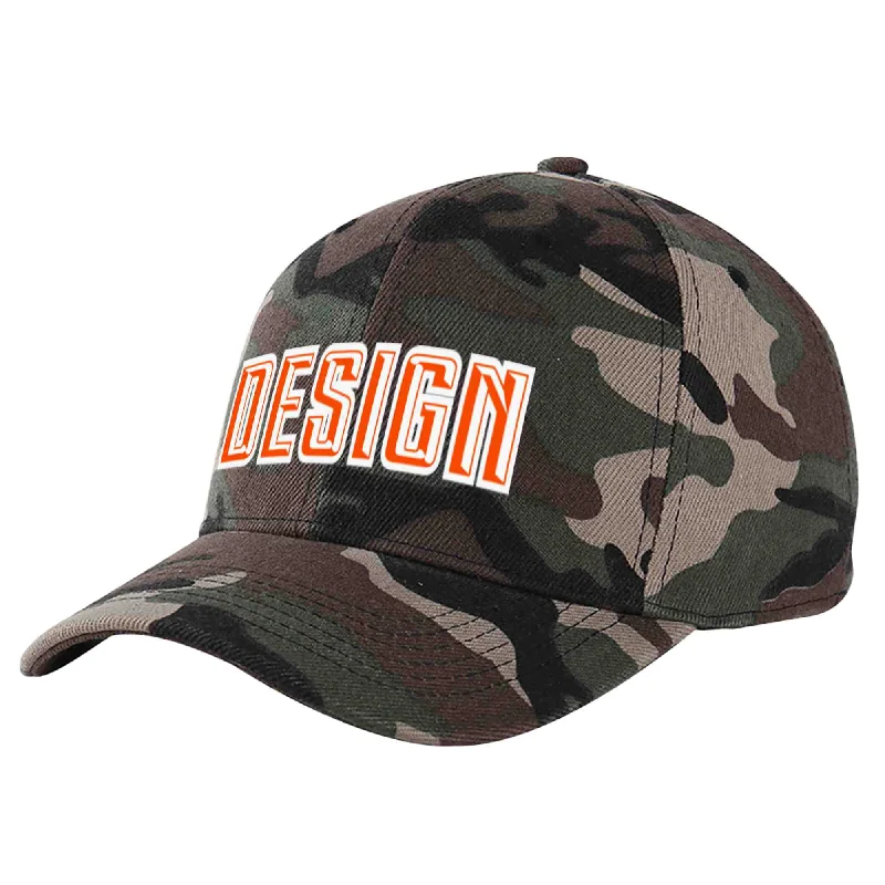 How to clean a baseball capCustom Camo Orange-White Curved Eaves Sport Design Baseball Cap