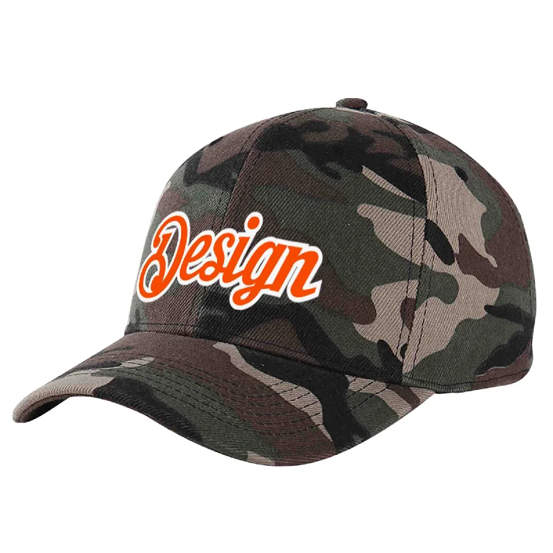 How to prevent a baseball cap from losing shapeCustom Camo Orange-White Curved Eaves Sport Design Baseball Cap