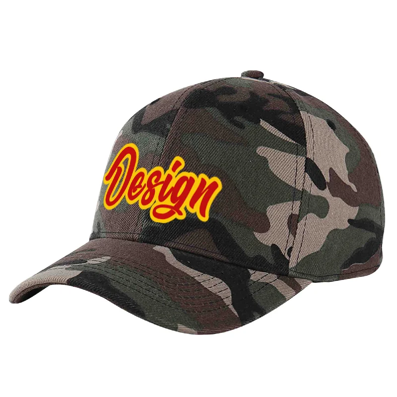 How to choose a baseball capCustom Camo Red-Yellow Curved Eaves Sport Design Baseball Cap