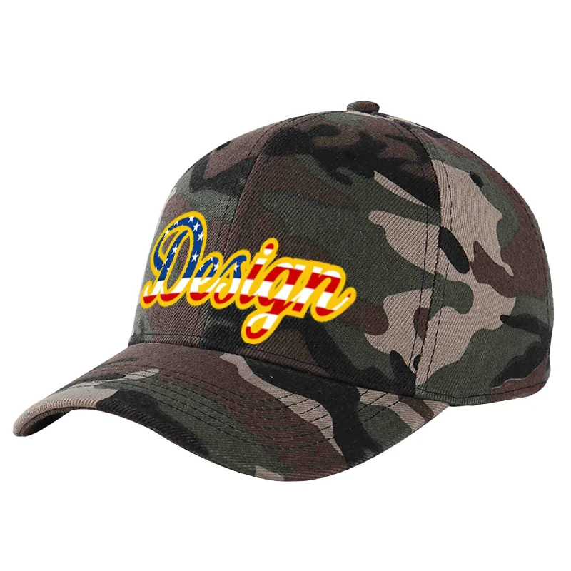 How to store a baseball capCustom Camo Vintage USA Flag-Gold Curved Eaves Sport Design Baseball Cap