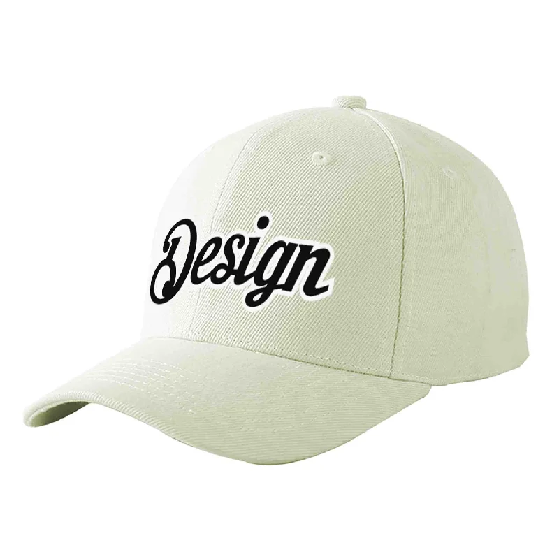 How to choose the right baseball cap styleCustom Cream Black-White Curved Eaves Sport Design Baseball Cap