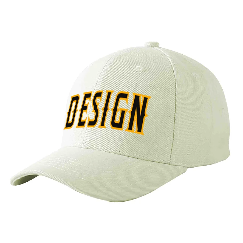 How to prevent a baseball cap from losing shapeCustom Cream Black-Yellow Curved Eaves Sport Design Baseball Cap