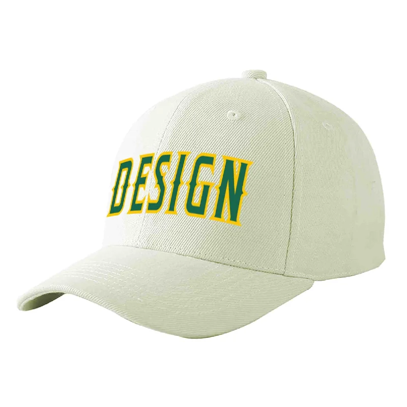 How to adjust a baseball cap fitCustom Cream Kelly Green-Gold Curved Eaves Sport Design Baseball Cap