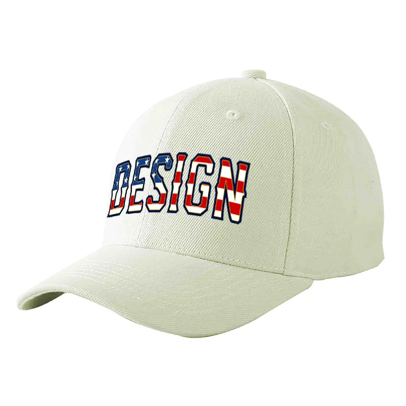 How to choose a baseball capCustom Cream Vintage USA Flag-Gold Curved Eaves Sport Design Baseball Cap