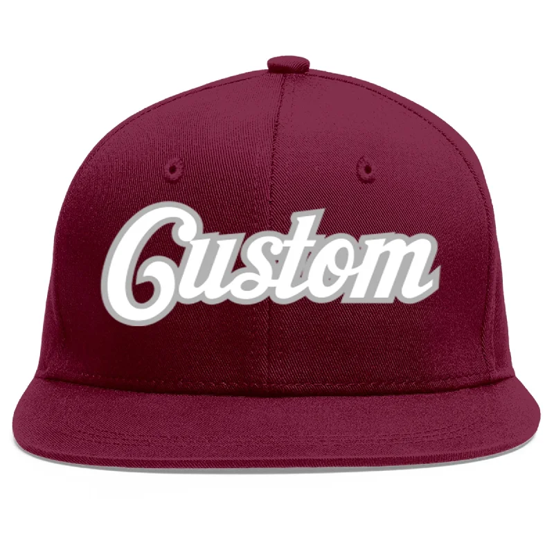 How to prevent a baseball cap from losing shapeCustom Crimson White-Gray Flat Eaves Sport Baseball Cap