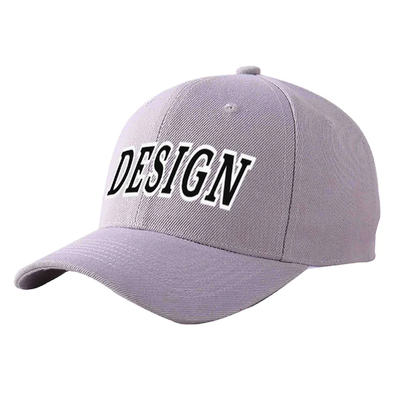 How to adjust a baseball cap fitCustom Gray Black-White Curved Eaves Sport Design Baseball Cap