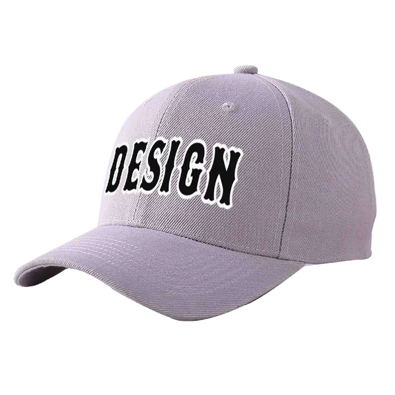 How to choose a baseball capCustom Gray Black-White Curved Eaves Sport Design Baseball Cap