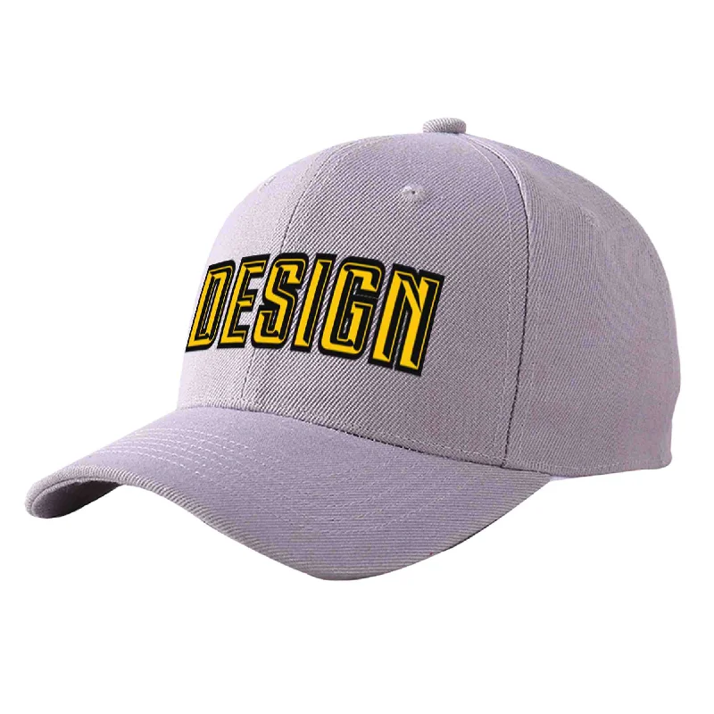 How to choose the right baseball cap styleCustom Gray Gold-Black Curved Eaves Sport Design Baseball Cap