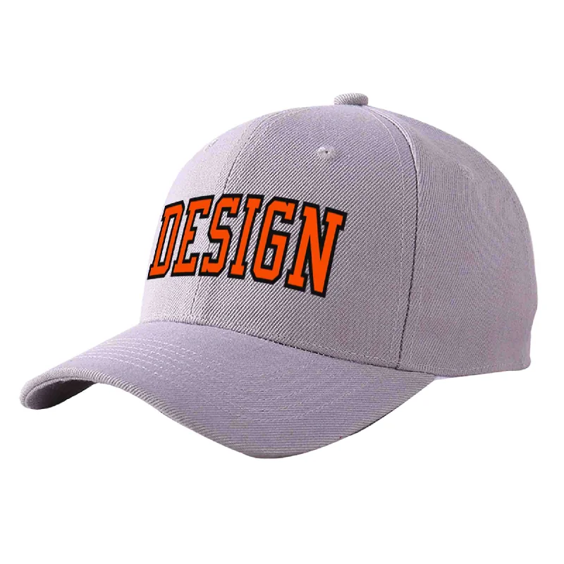 How to adjust a baseball cap fitCustom Gray Orange-Black Curved Eaves Sport Design Baseball Cap