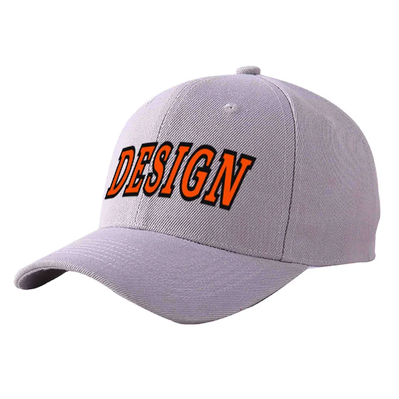 How to store a baseball capCustom Gray Orange-Black Curved Eaves Sport Design Baseball Cap