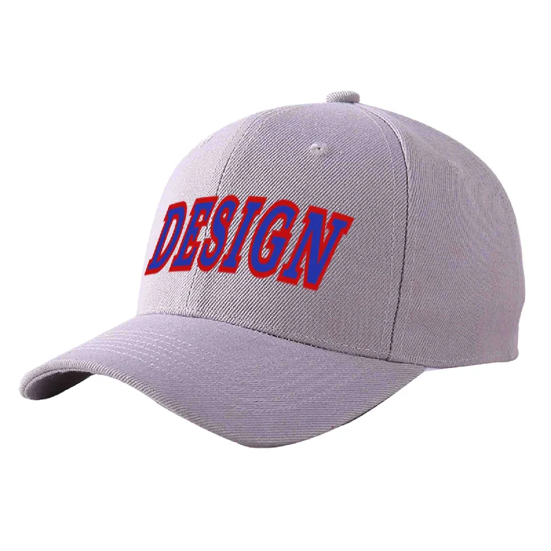 How to choose the right baseball cap styleCustom Gray Royal-Red Curved Eaves Sport Design Baseball Cap