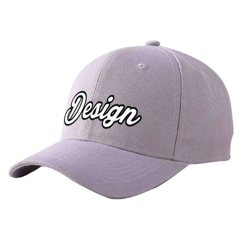 How to adjust a baseball cap fitCustom Gray White-Black Curved Eaves Sport Design Baseball Cap