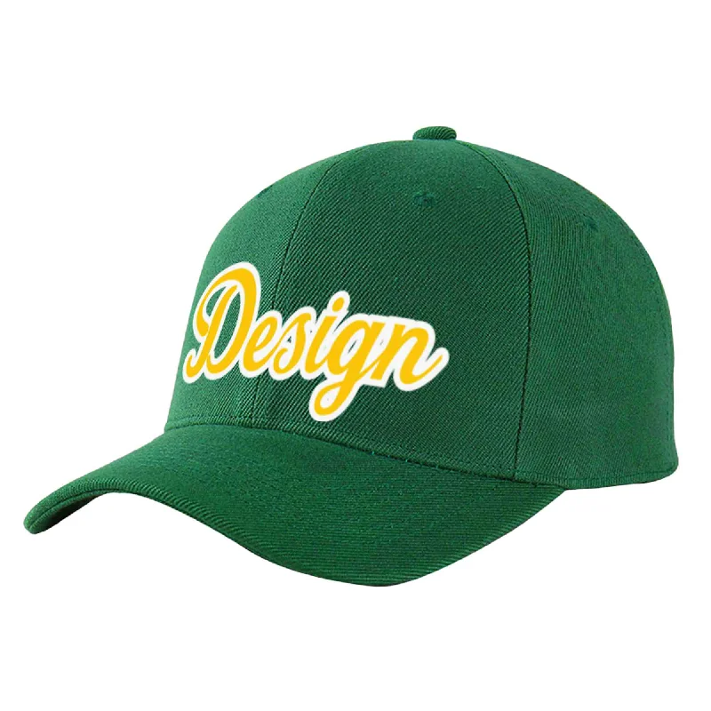 How to choose a baseball capCustom Green Gold-White Curved Eaves Sport Design Baseball Cap