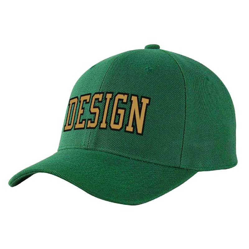 How to clean a baseball capCustom Green Old Gold-Black Curved Eaves Sport Design Baseball Cap