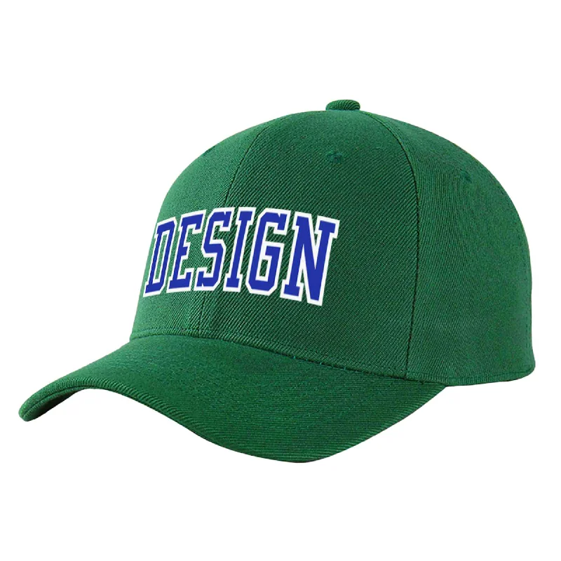 Baseball cap accessoriesCustom Green Royal-White Curved Eaves Sport Design Baseball Cap