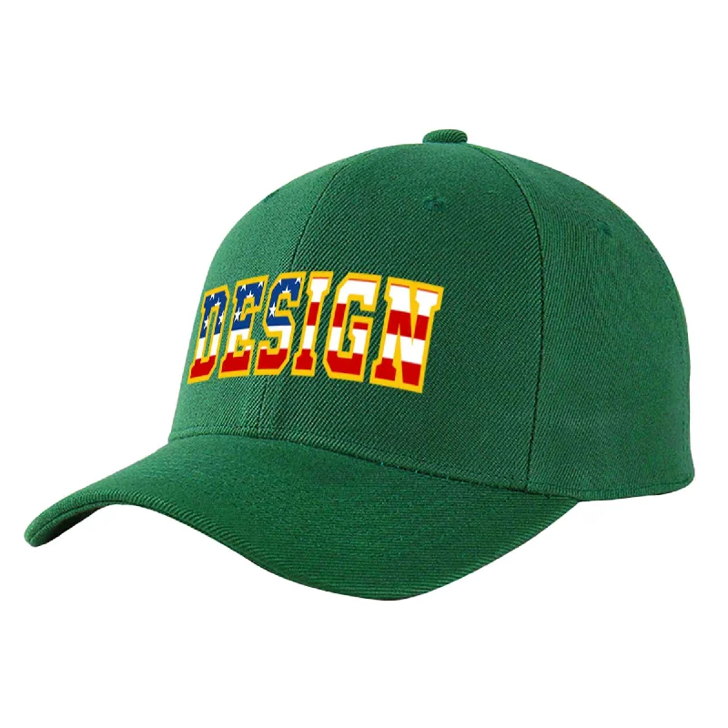 How to prevent a baseball cap from losing shapeCustom Green Vintage USA Flag-Gold Curved Eaves Sport Design Baseball Cap