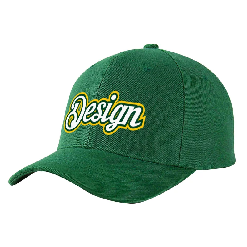 How to choose the right baseball cap styleCustom Green White-Kelly Green Curved Eaves Sport Design Baseball Cap