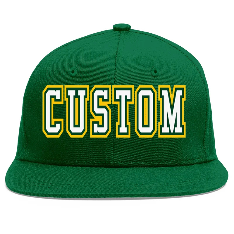 How to adjust a baseball cap fitCustom Green White-Kelly Green Flat Eaves Sport Baseball Cap