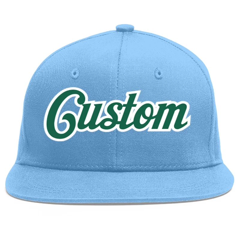 How to prevent a baseball cap from losing shapeCustom Light Blue Kelly Green-White Flat Eaves Sport Baseball Cap