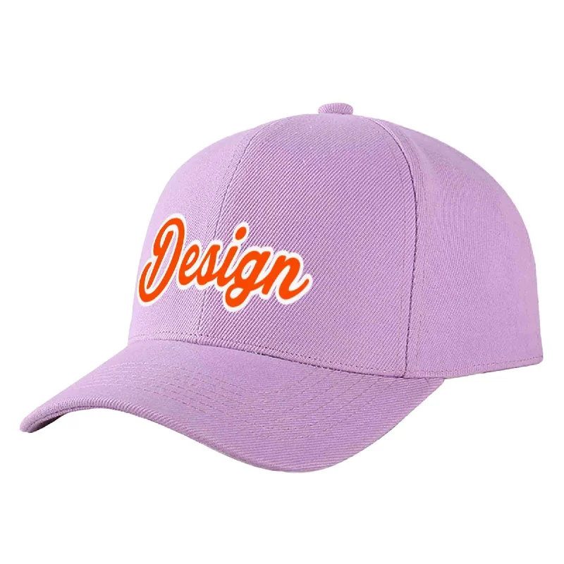 How to prevent a baseball cap from losing shapeCustom Light Purple Orange-White Curved Eaves Sport Design Baseball Cap