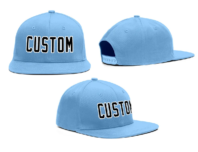 Baseball cap accessoriesCustom Light Blue Black-White Outdoor Sport Baseball Cap